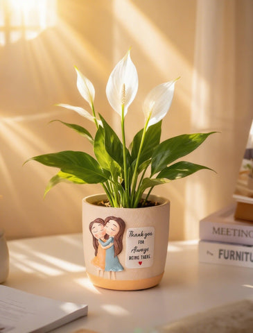 Afigurna resin plant pot with durable fingerprint-free matte finish.