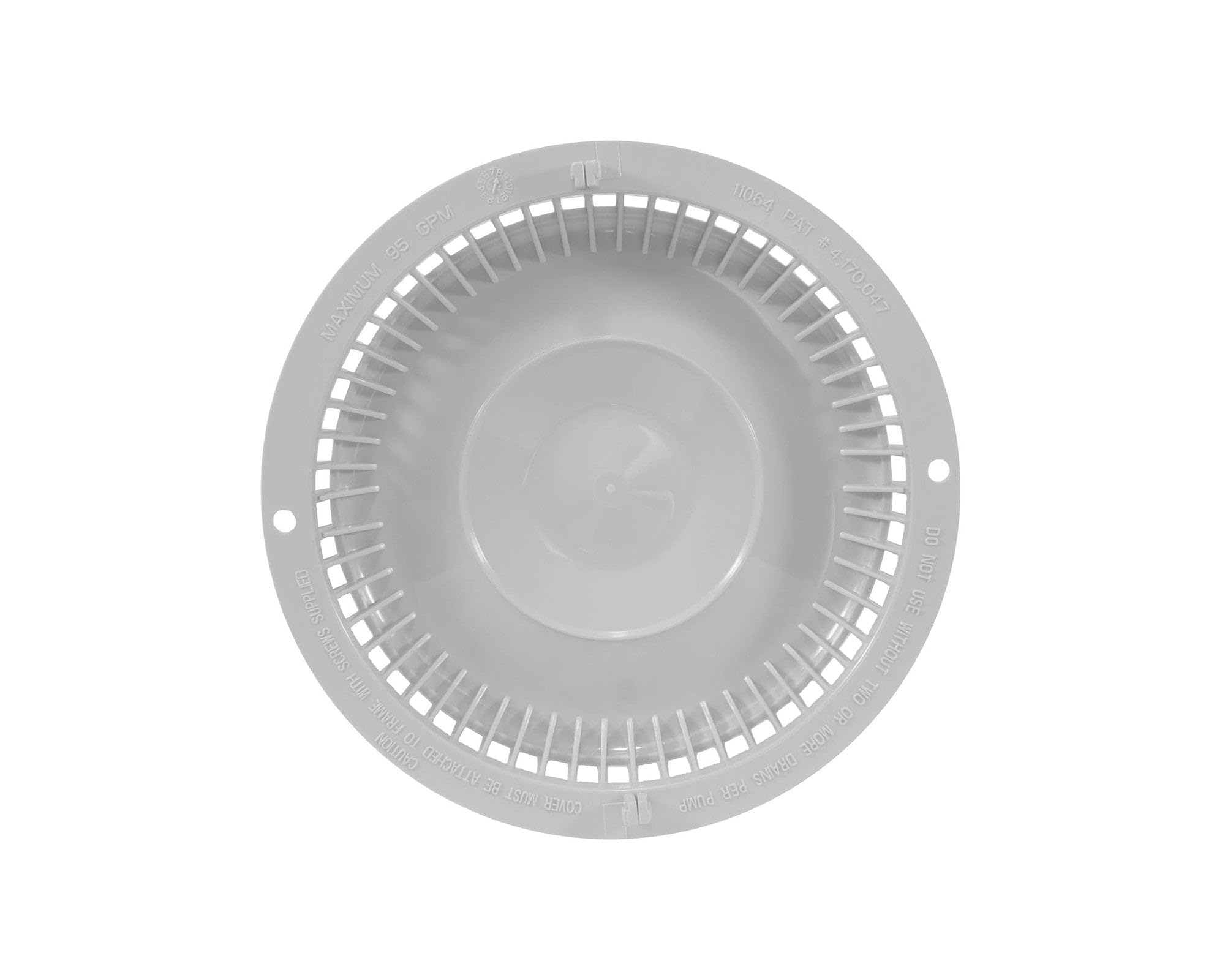 VGB-compliant anti-entrapment design enhances pool safety with this drain cover.
