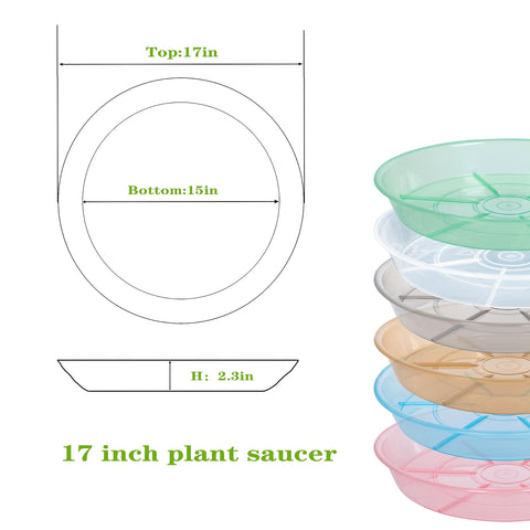 Afrine heavy-duty PP plastic saucer demonstrates durability for outdoor pots.