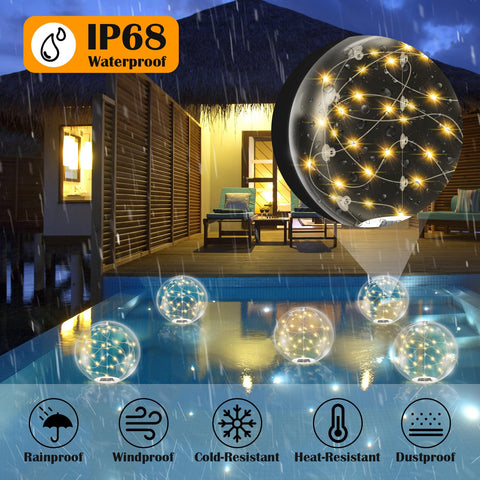 afzdby floating pool light ball adds a glamorous glow for Christmas and summer gatherings.