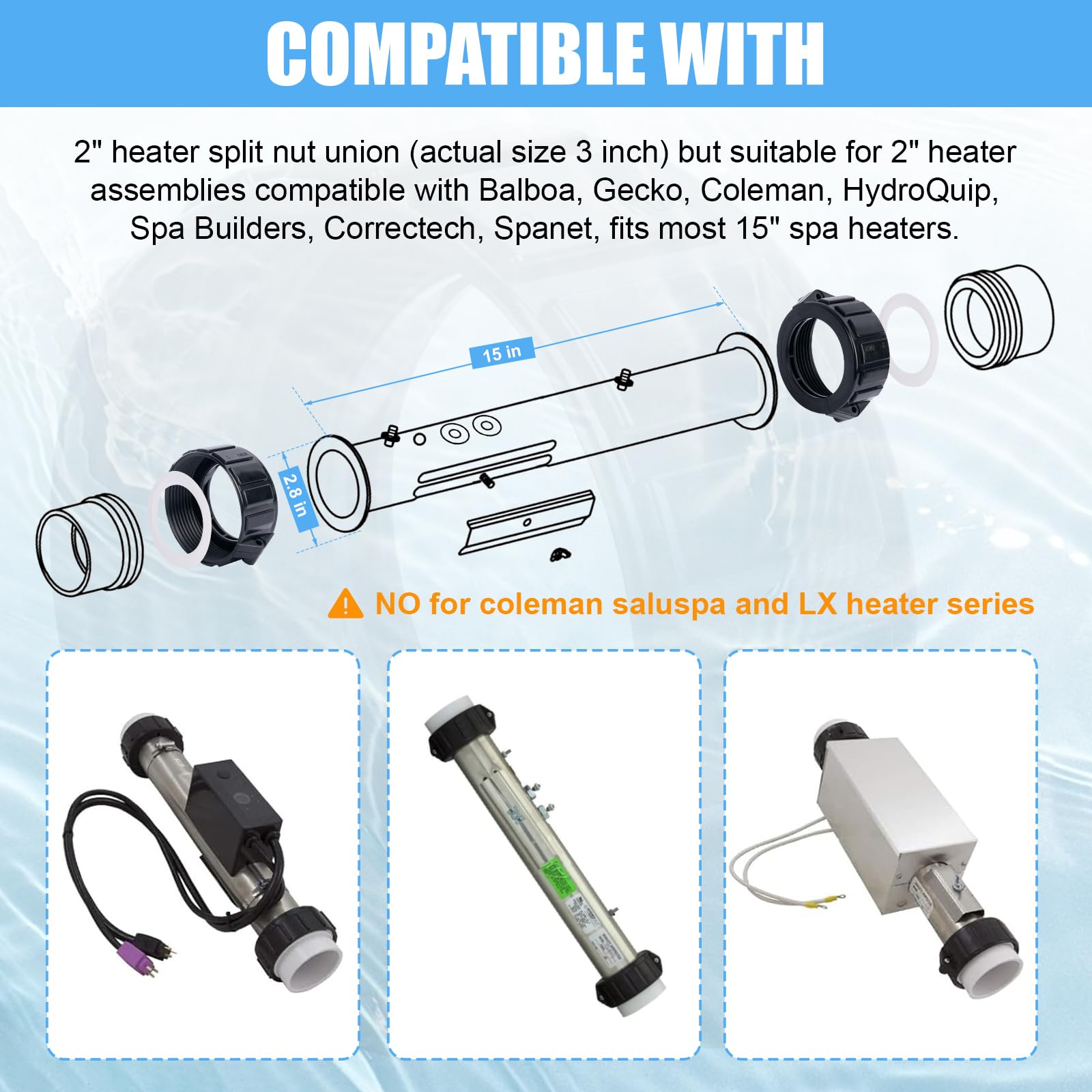 AFZZ 2in washers improve seal on spa unions