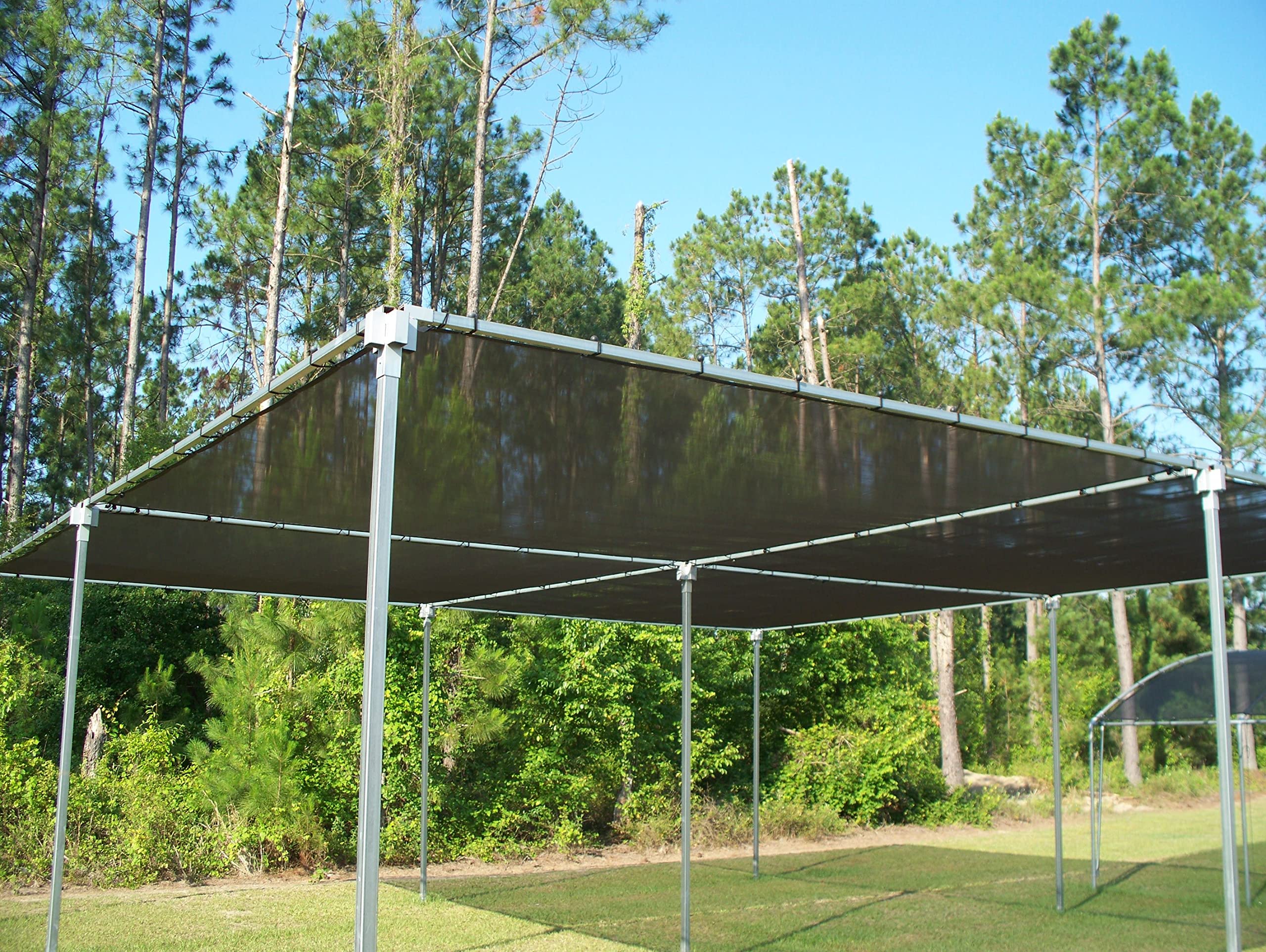 Agfabric black shade cloth provides discreet coverage without overpowering your patio aesthetics