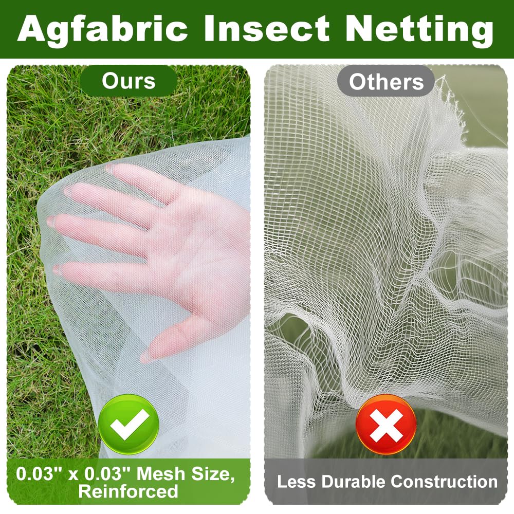 Agfabric breathable square mesh allows watering through without removing the cover.