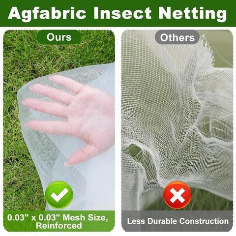 Agfabric breathable square mesh allows watering through without removing the cover.