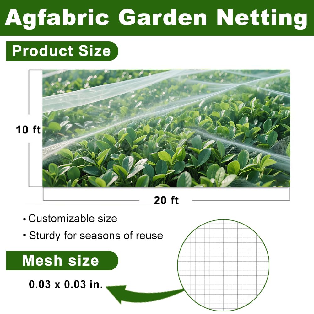 Agfabric insect barrier close-up showing ultra-fine mesh for pest protection.