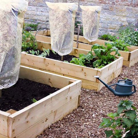 Agfabric cover easy to apply over crops and raised beds