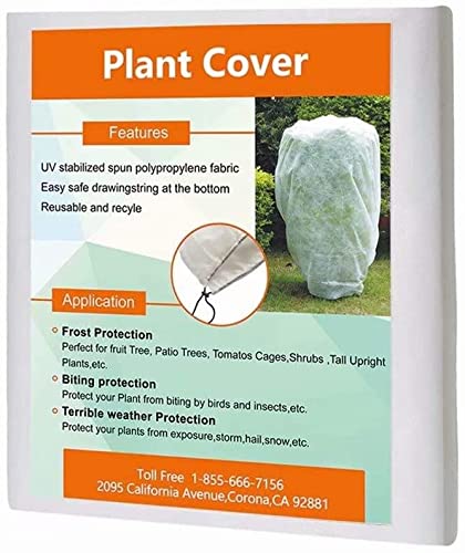Agfabric plant covers showing frost protection in white for 44–48 inch plants