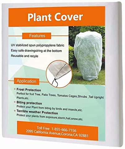Agfabric plant covers showing frost protection in white for 44–48 inch plants