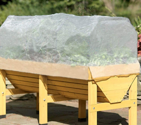 Reusable Agfabric garden netting folded after season for next use
