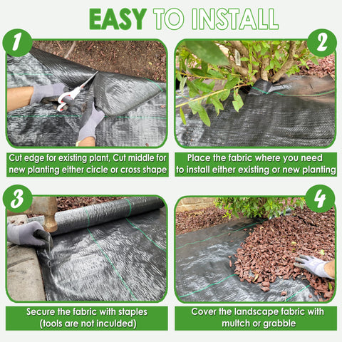 AGGAFA durable weed barrier with plus-shaped yarn offers strong, long-lasting performance.