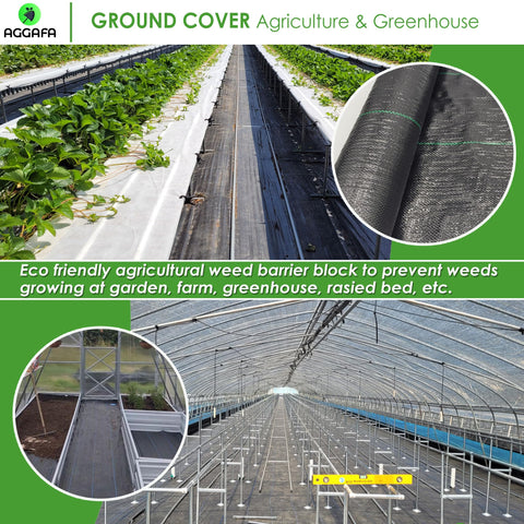 AGGAFA permeable weed mat demonstrates air and water flow supporting healthy plant growth.