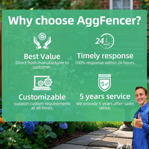 AggFencer size options and customization for projects