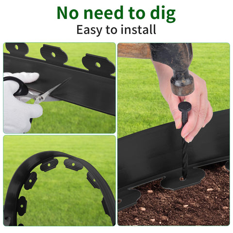 AggFencer easy installation steps for no dig edging