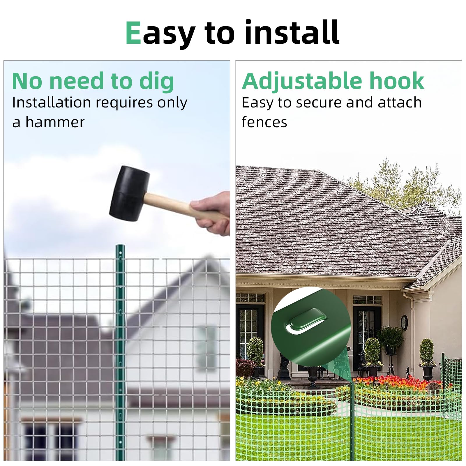 AggFencer no-dig install action demonstrating quick ground driving