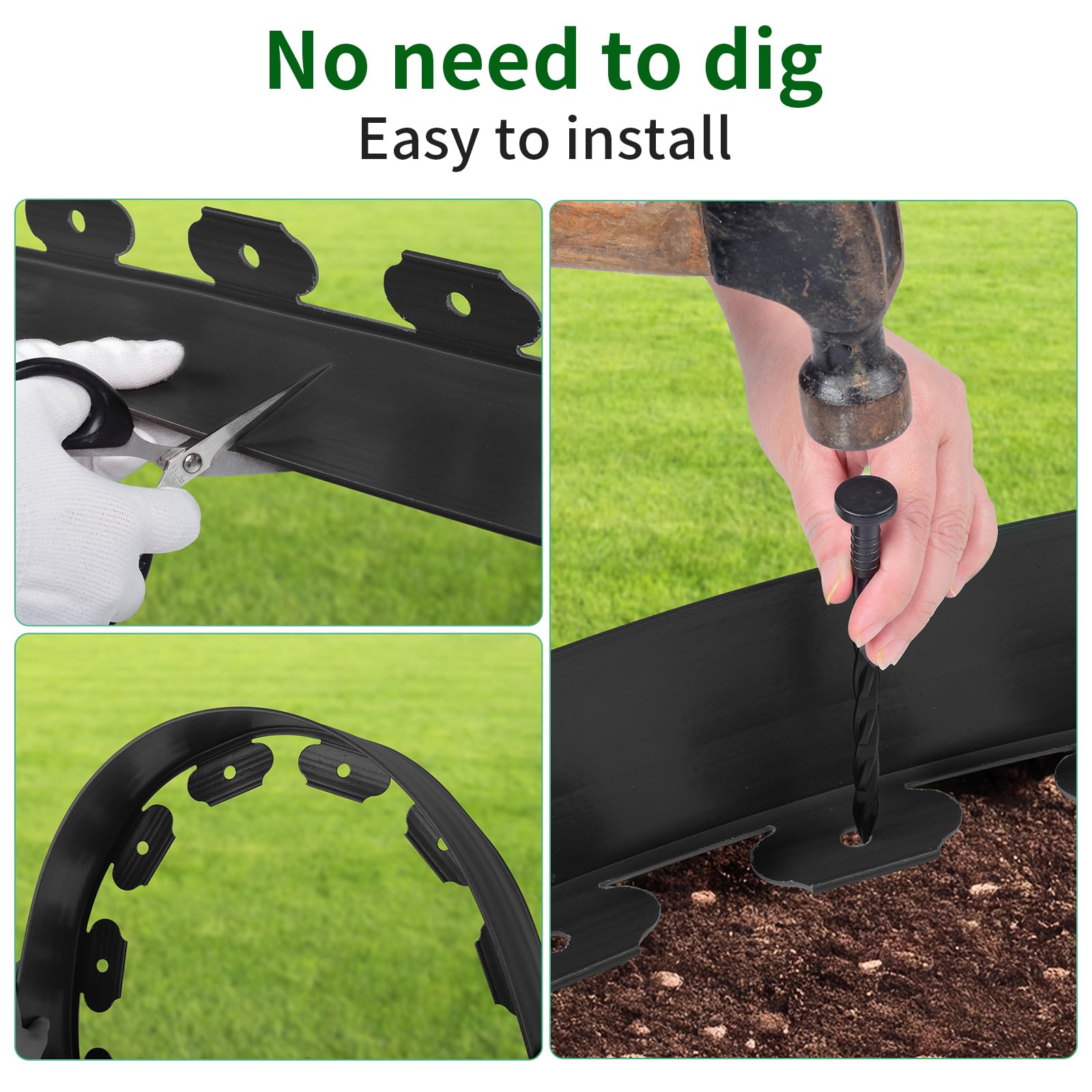 AggFencer border helps deter weed intrusion along bed edges.