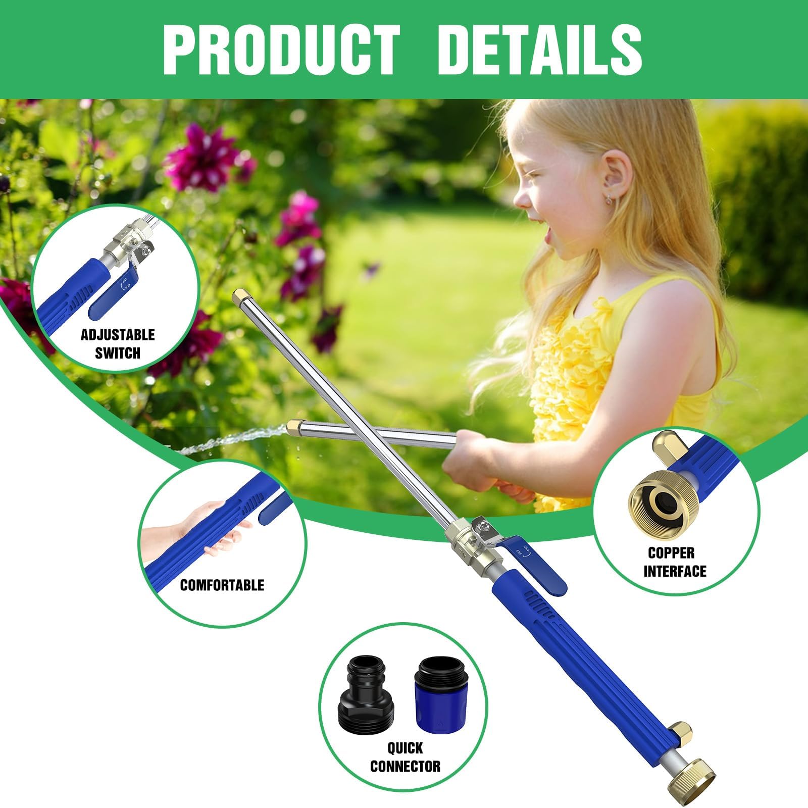 AgiiMan two nozzles (linear and fan) for versatile spraying.