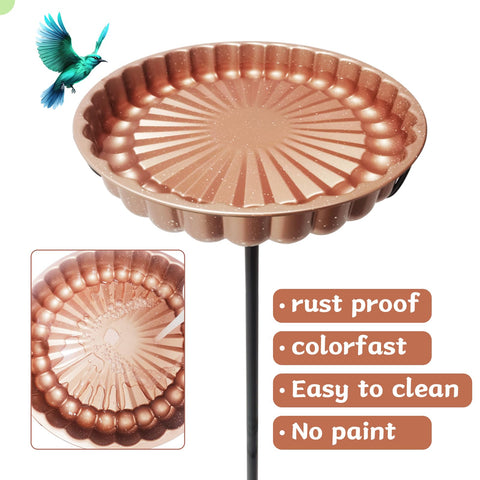 AGGQQA colourfast finish prevents peeling, keeping the bird bath looking new season after season.