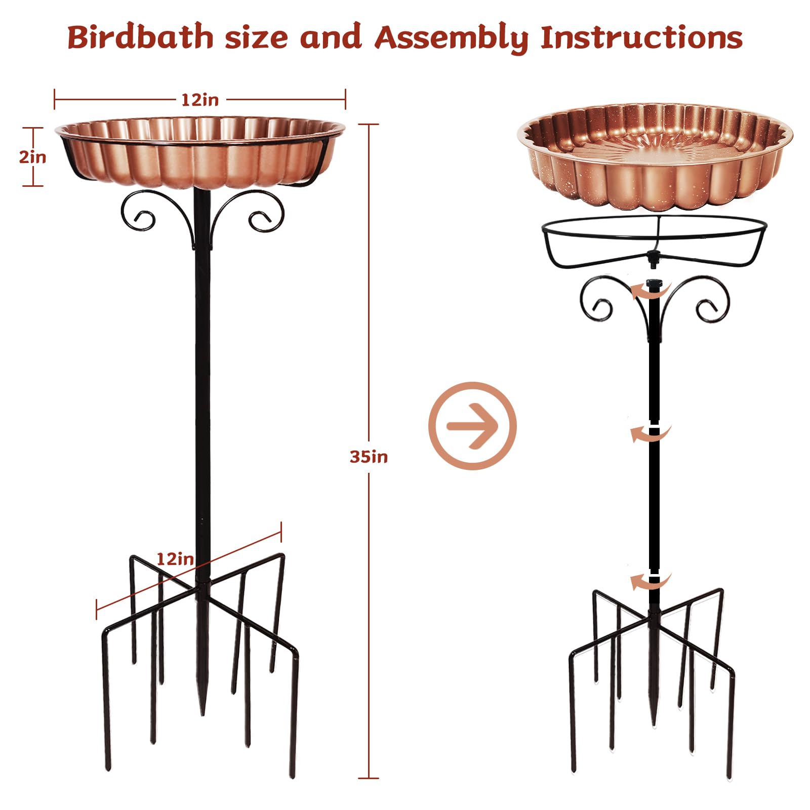 AGGQQA flower-shaped design adds garden beauty while serving birds.