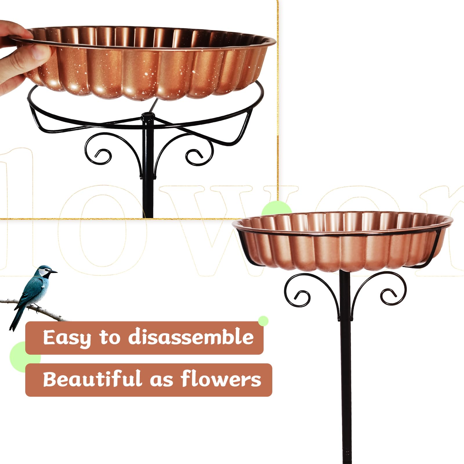 AGGQQA large 12-inch diameter, 2-inch deep bowl holds more water.