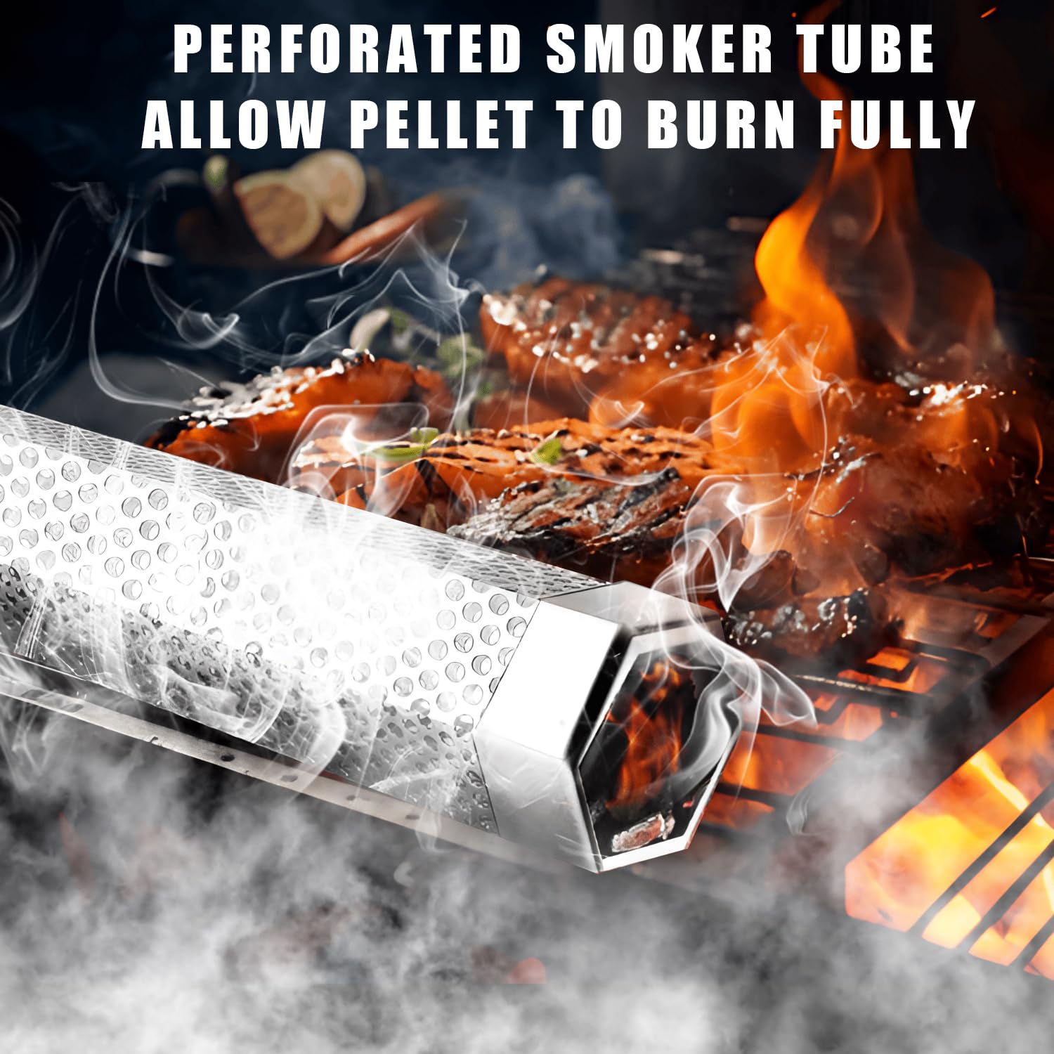 AGIgear hot and cold smoking tube works with cherry, hickory, mesquite, and more.