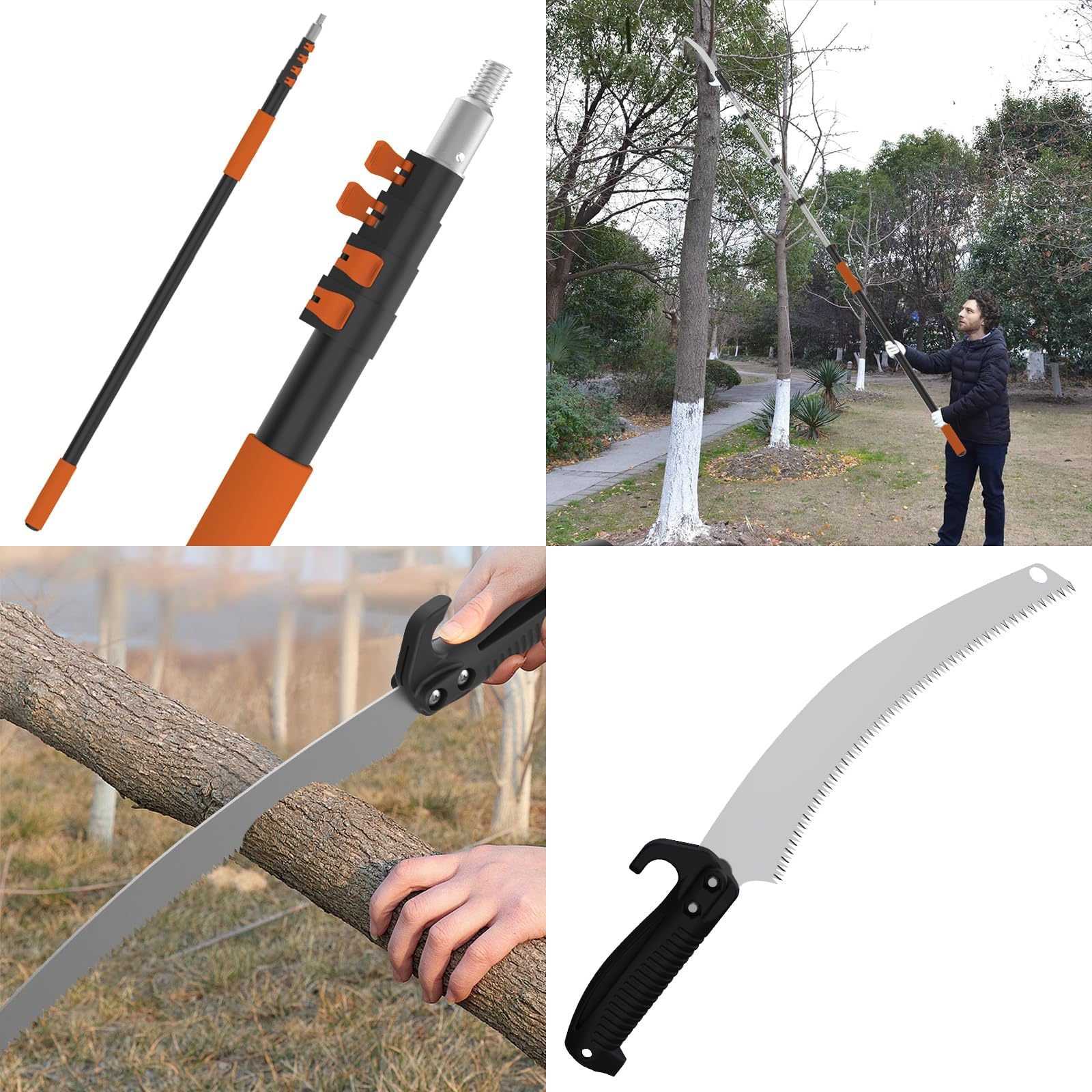 AgiiMan pruning saw in action trimming shrubs and trees