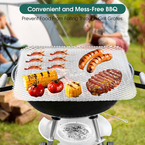 Aglehome grill topper close-up reveals the durable non-melt material.