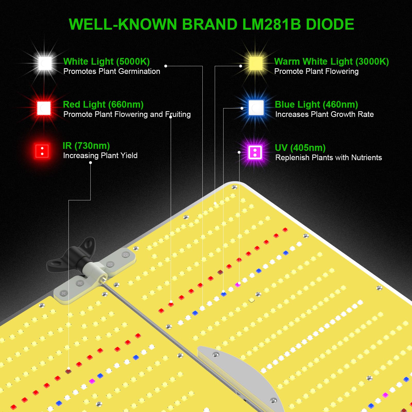 AGLEX K4000 full-spectrum 4000K white light for vegetative growth.