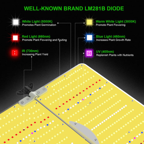 AGLEX K4000 full-spectrum 4000K white light for vegetative growth.