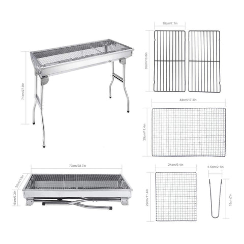 AGM Barbecue Charcoal Grill includes tongs for versatile grilling.
