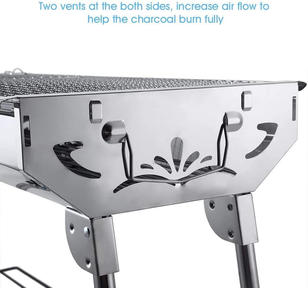 AGM Barbecue Charcoal Grill ventilation design supports even heat and airflow.