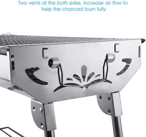 AGM Barbecue Charcoal Grill ventilation design supports even heat and airflow.