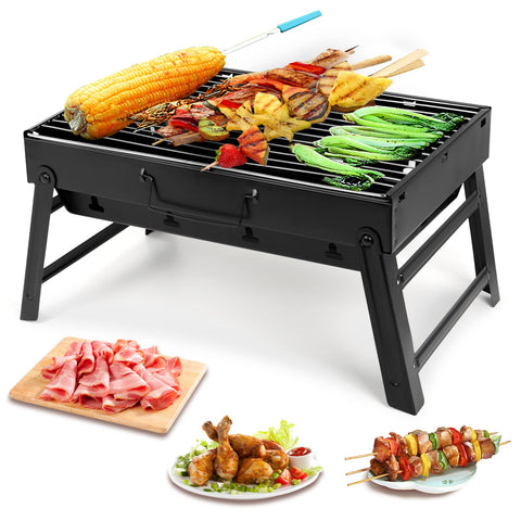 AGM barbecue grill with removable ash catcher for quick cleanup after meals.