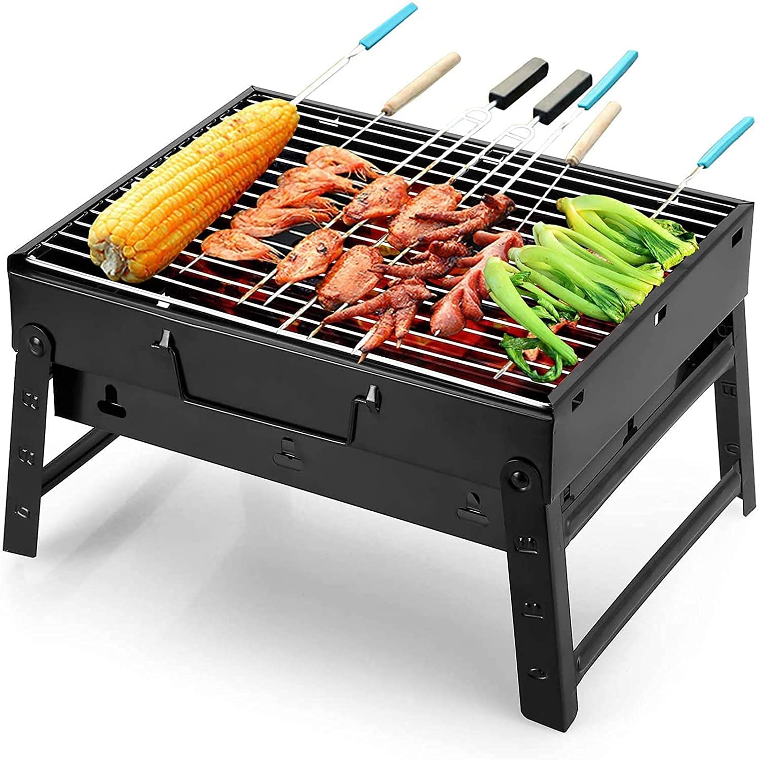 AGM outdoor camping grill ideal for smoky flavors during beach picnics and park outings