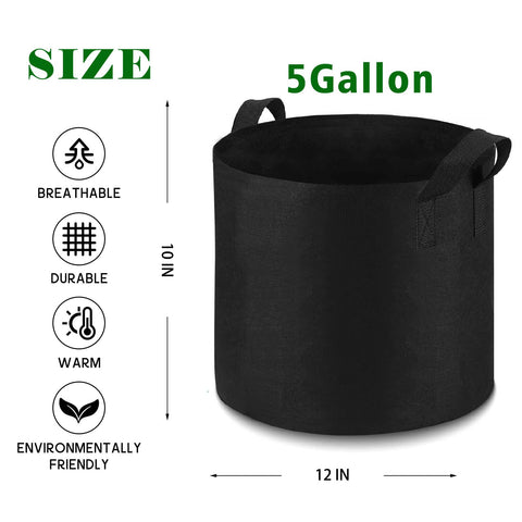 AGOPLEE heavy-duty nonwoven fabric grow bag for durable reuse.
