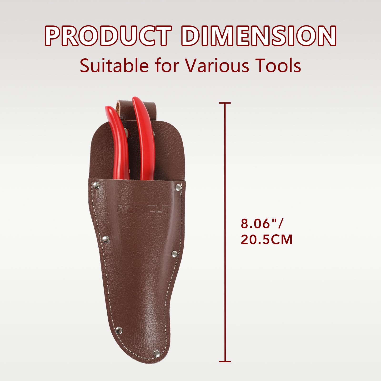 AGRICUT sheath enables quick side-carry for on-the-go pruning.