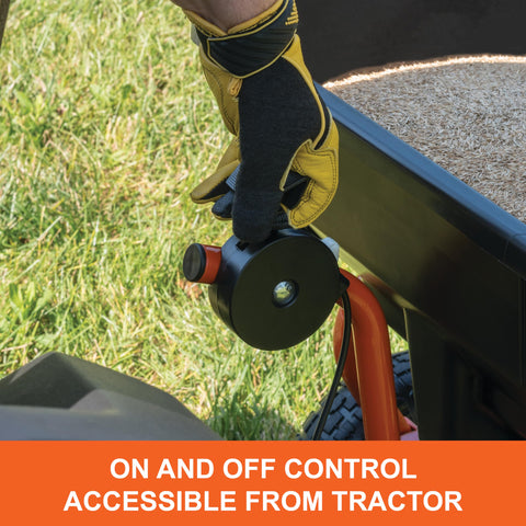 Agri-Fab 10-inch pneumatic wheels provide smooth transport