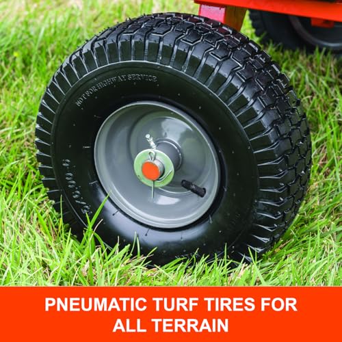 Agri-Fab 42159 wheel gray side view supports smooth turf care
