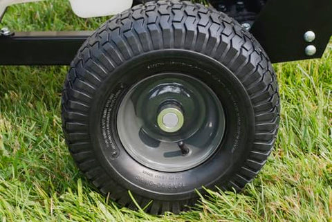 Agri-Fab 42159 wheel gray top-down shows easy fitting