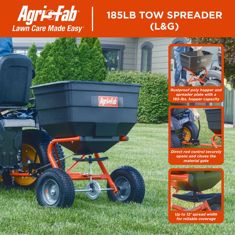 Agri-Fab 45-0547 12 ft spread width ensures even coverage.