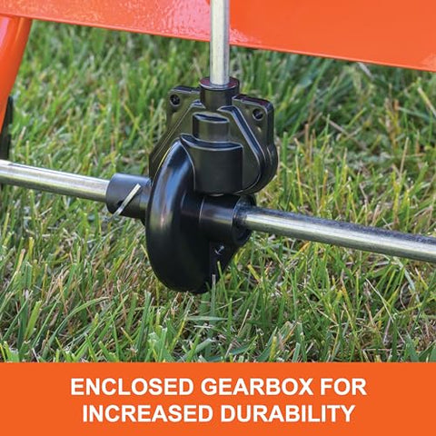 Agri-Fab 85 lb tow spreader with cable flow control for easy adjustments