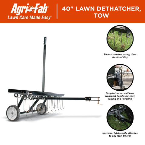 Agri-Fab heavy-duty steel tray supports tines for reliable performance.