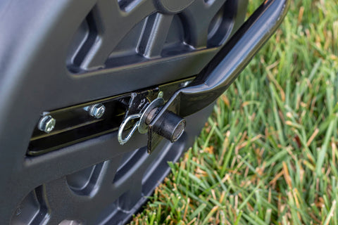 Agri-Fab lawn tractor compatibility visual suggests simple attachment.