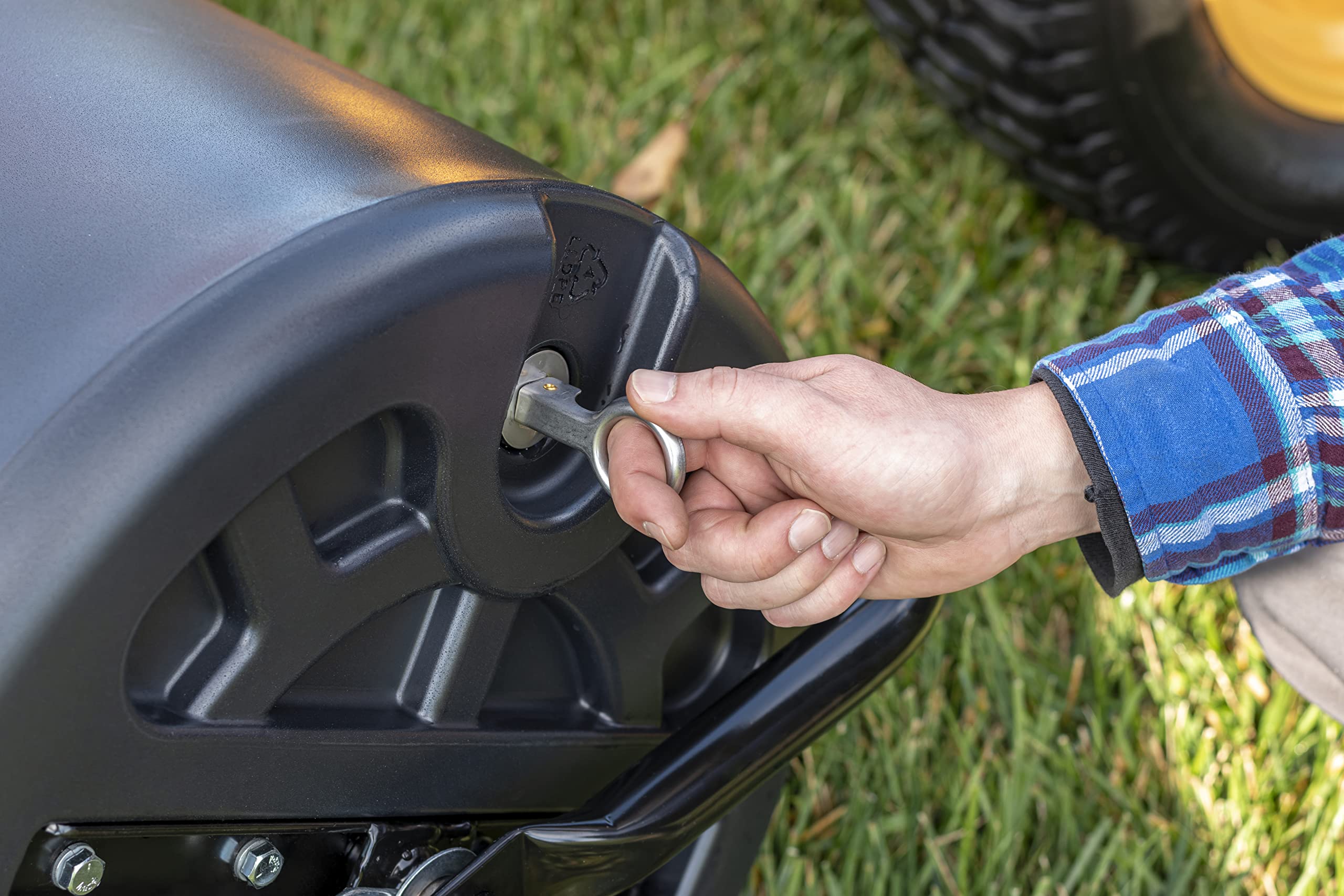 Agri-Fab surface leveling demonstration shows smooth soil after rolling.