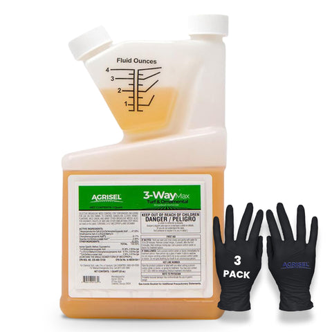 Agrisel 3 Way Max Weed Killer bottle ready for easy broadleaf weed control on lawns.
