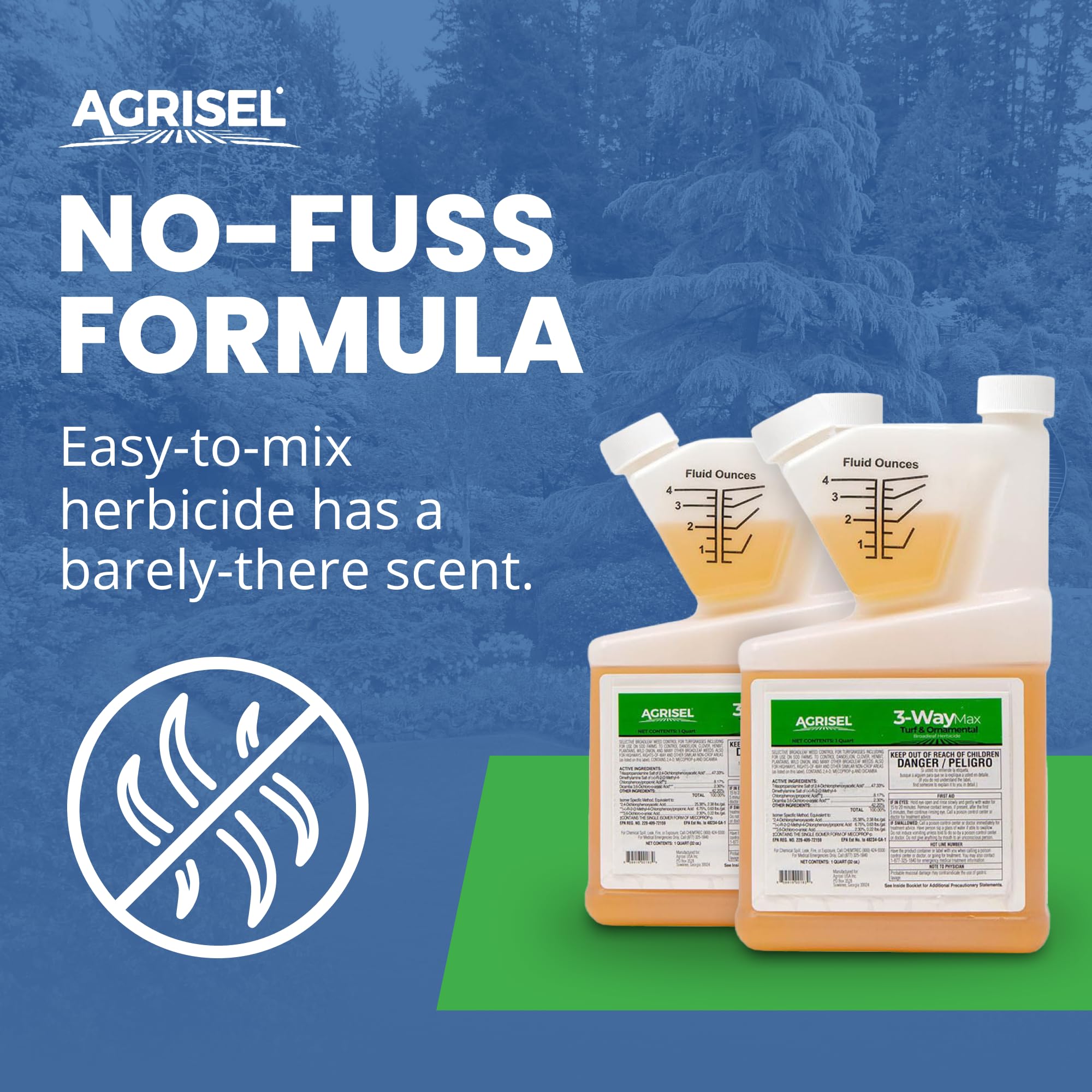 Agrisel 3 Way Max Weed Killer label and instructions guide proper use.
