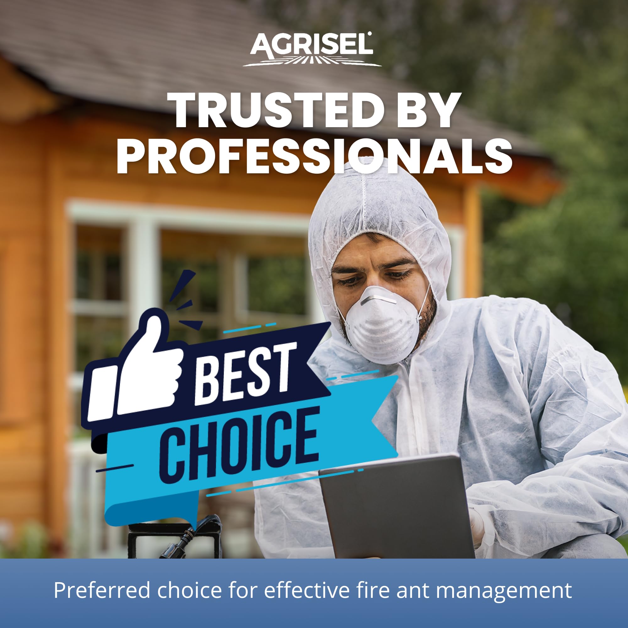 Precise 1 teaspoon per mound dosing guidance for consistent fire ant control.