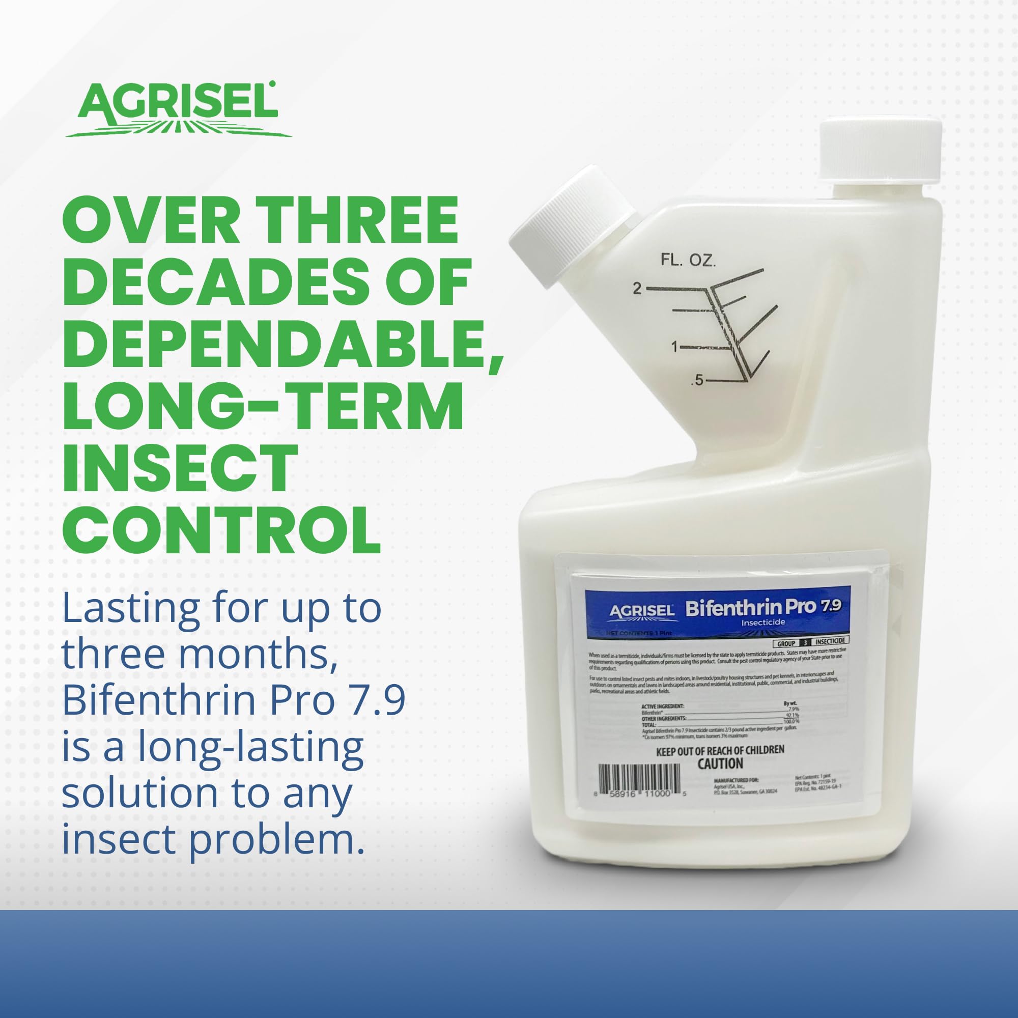 Spray application of Agrisel Bifenthrin Pro 7.9 on lawn and plants