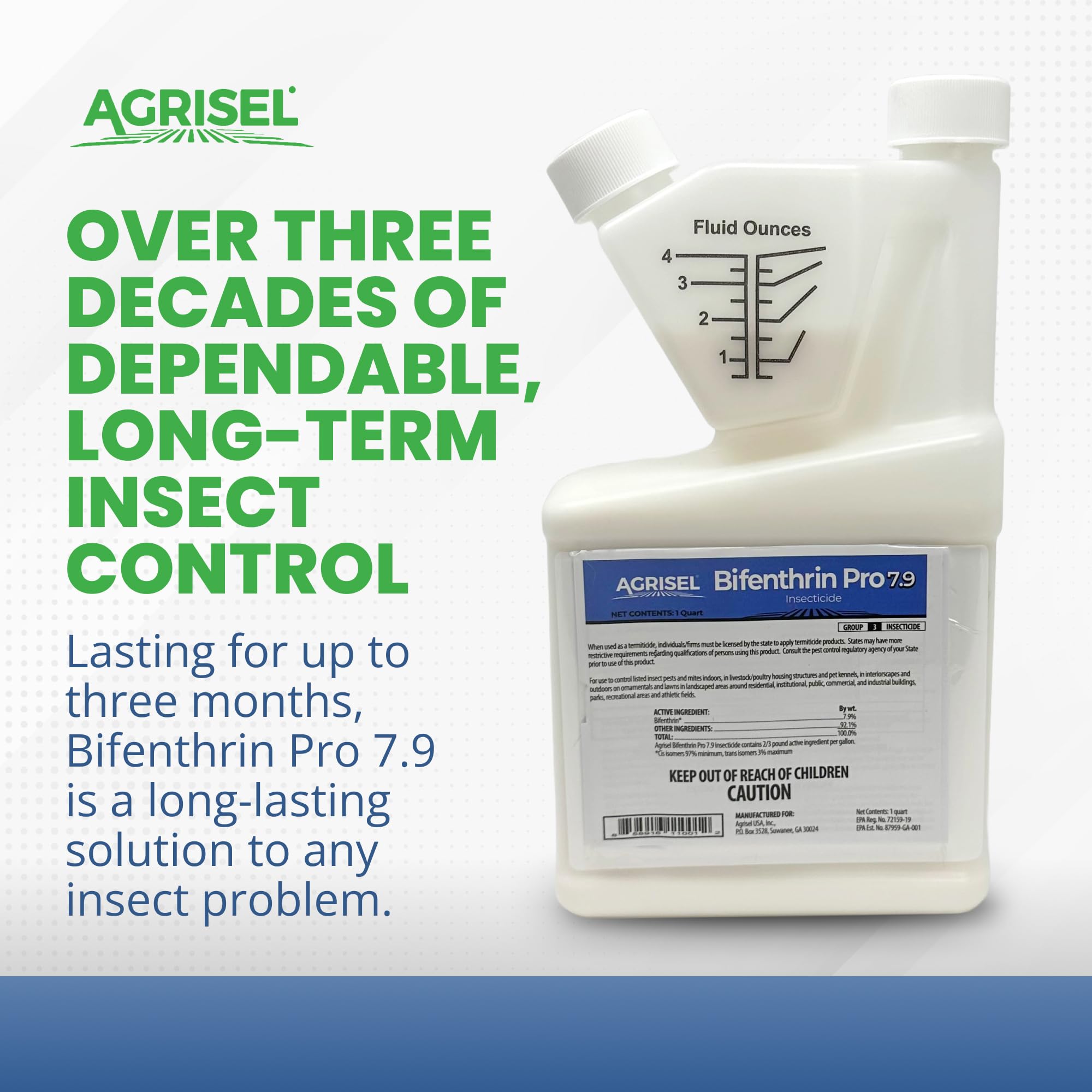 Agrisel Bifenthrin Pro 7.9 applied on lawn for pest control