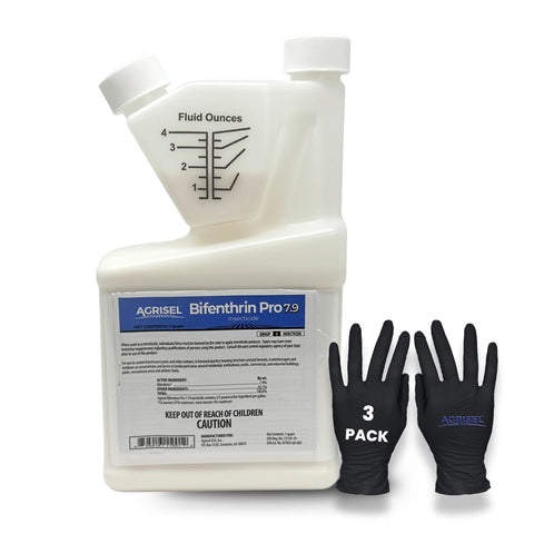 Agrisel Bifenthrin Pro 7.9 bottle for broad-spectrum pest control outdoors