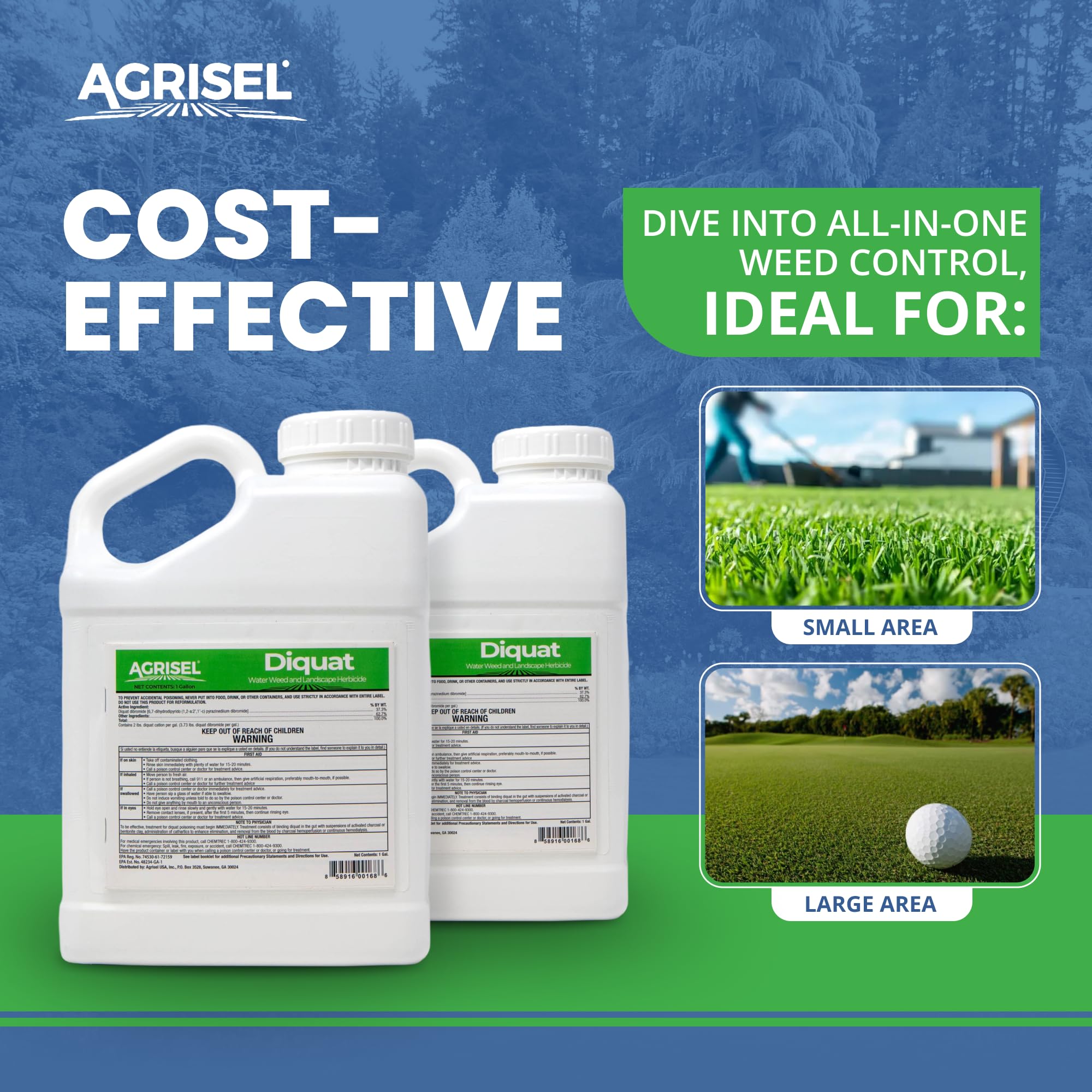 Landscape weed management for ornamental beds using Agrisel Diquat